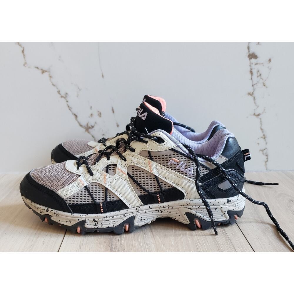 Fila Women's Sneakers in Black, White, and Pink